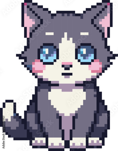 Cute Cat Pixel Art