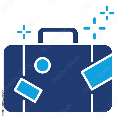 Travel Benefit Flat Blue Icon