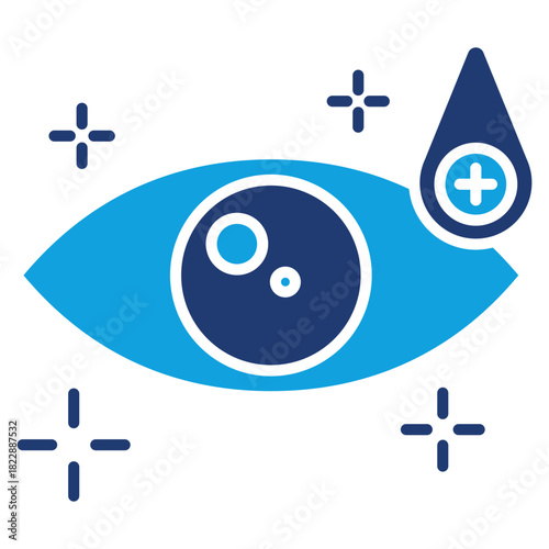 Vision Care Flat Blue Icon