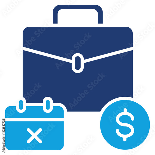 Paid Tame Off Flat Blue Icon