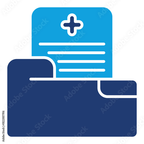 Sick Leave Flat Blue Icon