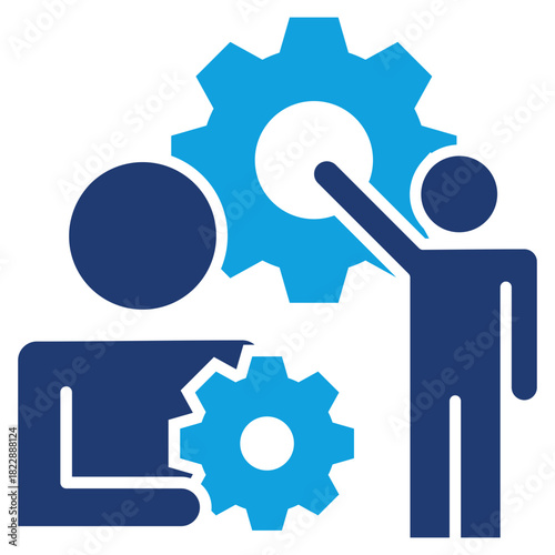 Coordination Leave Flat Blue Icon