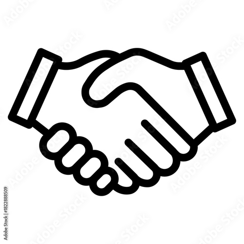Handshake Agreement Line Icon of Business Contracts Icon Set