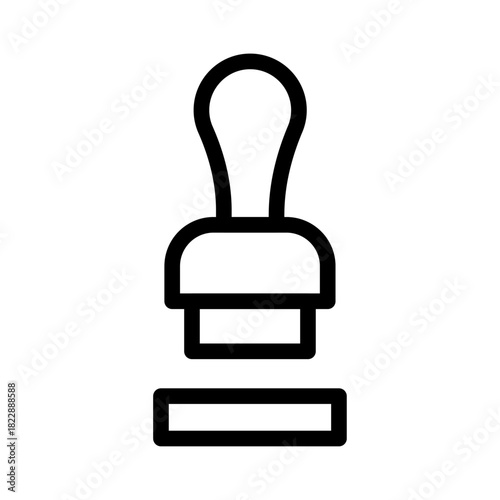 Approval Stamp Line Icon of Business Contracts Icon Set