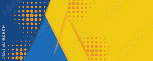 Abstract background modern hipster futuristic graphic. Yellow background with stripes. Vector abstract background texture design, bright poster, banner yellow and blue background Vector illustration.