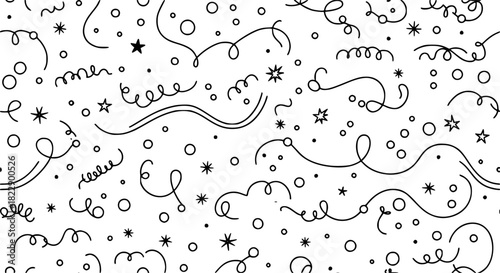 Border frame repeat pattern. Great for a birthday party or an event celebration invitation or decor. Surface pattern design.