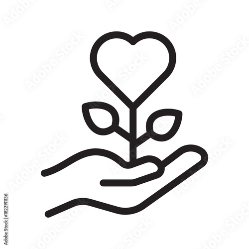 Caring Growth icon collection – uplifting icons illustrating support, development, and community-focused progress