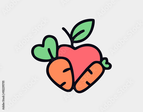 Health and Wellness icon illustration. healthy lifestyle icon
