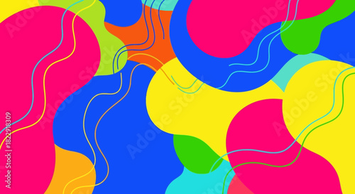 Vibrant Abstract Shapes A Colorful and Dynamic Background Design for Various Applications