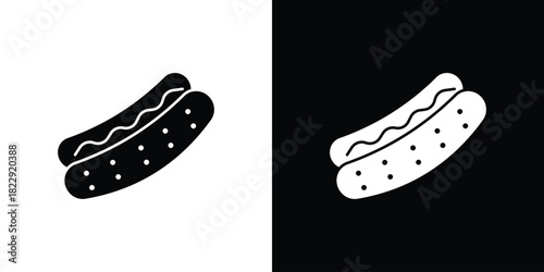 Hot dog icon Isolated. icon for logo, graphic design and more.