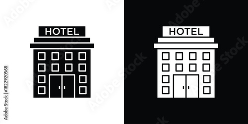 hotel icon Isolated. icon for logo, graphic design and more.