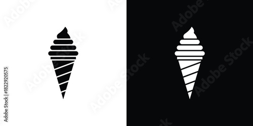 Ice cream cone icon Isolated. icon for logo, graphic design and more.