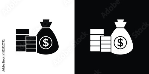 Income icon Isolated. icon for logo, graphic design and more.