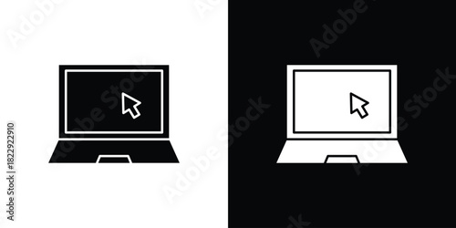 Laptop icon Isolated. icon for logo, graphic design and more.