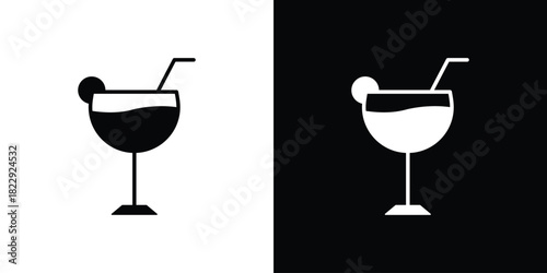 Martini glass icon Isolated. icon for logo, graphic design and more.