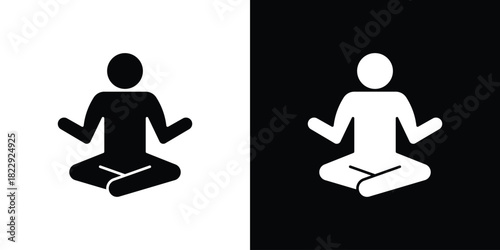 Meditation icon Isolated. icon for logo, graphic design and more.