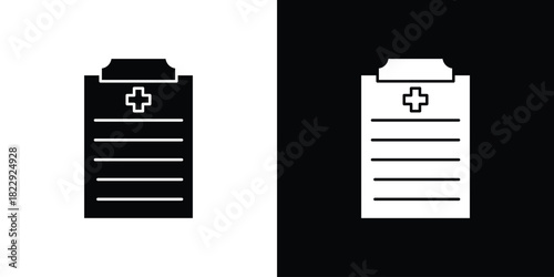 Medical report icon Isolated. icon for logo, graphic design and more.