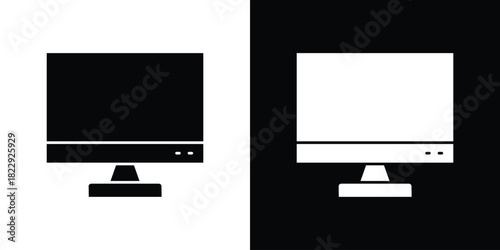 Monitor icon Isolated. icon for logo, graphic design and more.