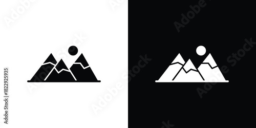 Mountain icon Isolated. icon for logo, graphic design and more.