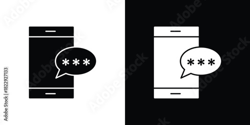 Otp sms password icon Isolated. icon for logo, graphic design and more.