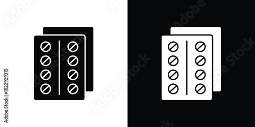 Pill blisters. collection. Silhouette flat icon design element.icon Isolated. icon for logo, graphic design and more.