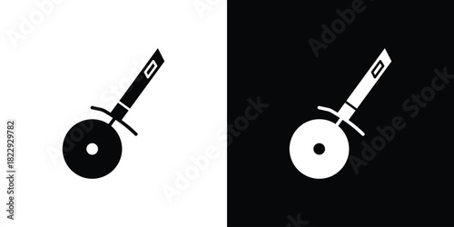 Pizza Slicer icon Isolated. icon for logo, graphic design and more.