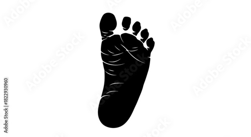 Human foot silhouette