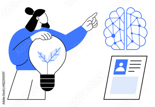 Artificial intelligence concept. Artificial intelligence with neural network, sustainable innovation, and digital information. Artificial intelligence for tech, education, environment, business