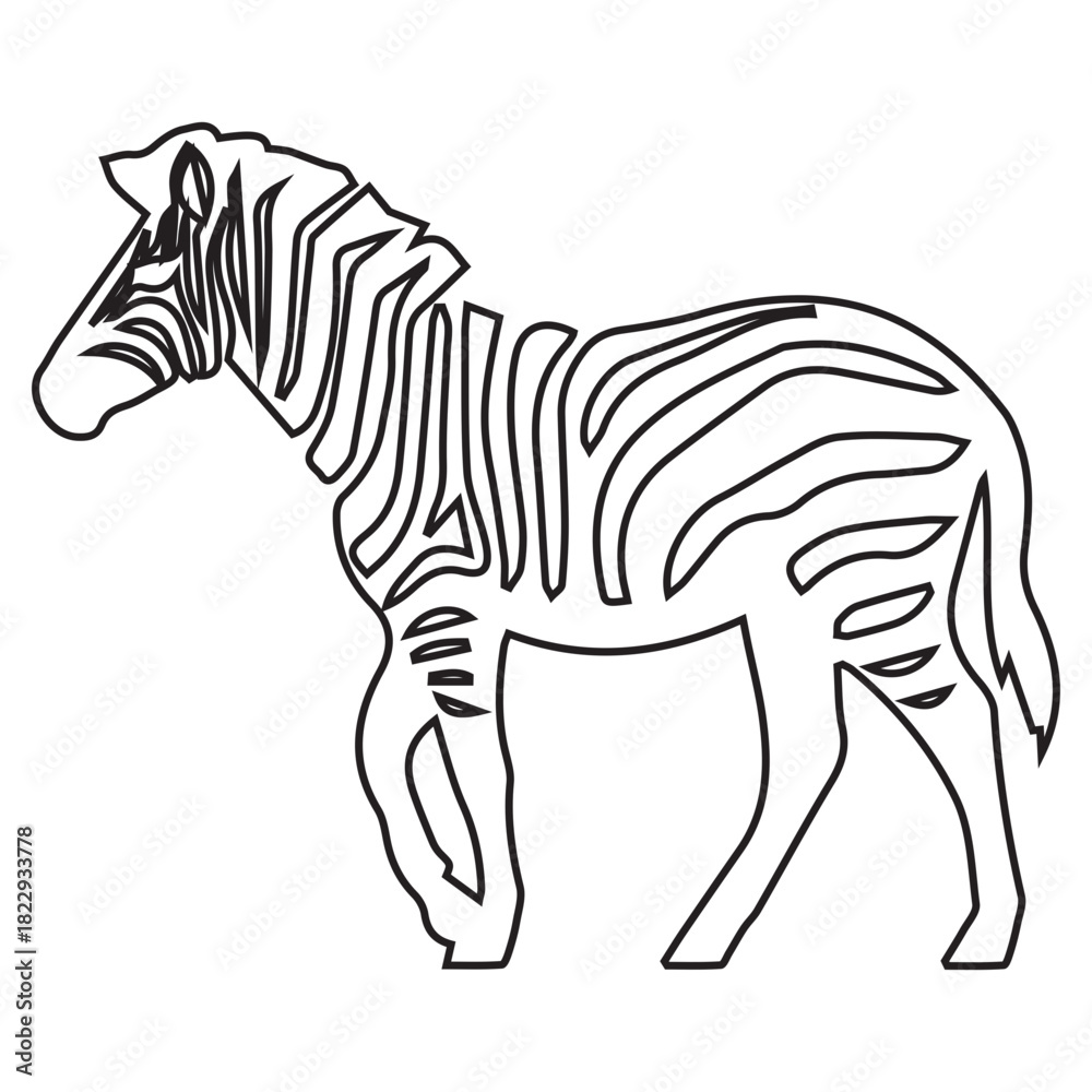 Naklejka premium Zebra Illustration