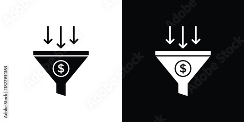 Sales funnel icon Isolated. icon for logo, graphic design and more.