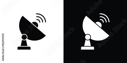 Satellite dish icon Isolated. icon for logo, graphic design and more.