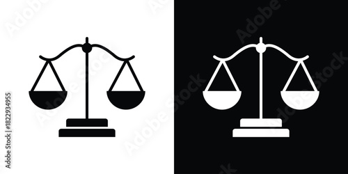 Scales of justice icon Isolated. icon for logo, graphic design and more.