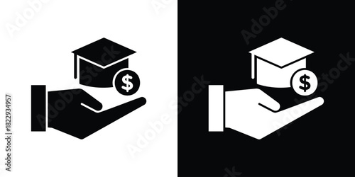 Scholarship fund icon Isolated. icon for logo, graphic design and more.