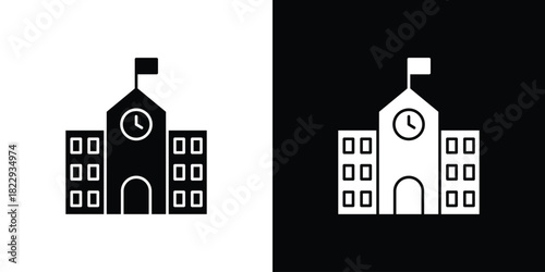 school icon Isolated. icon for logo, graphic design and more.