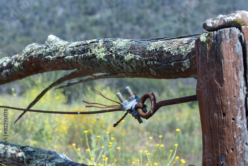 old wooden fence and gate