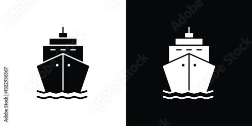 Ship icon Isolated. icon for logo, graphic design and more.