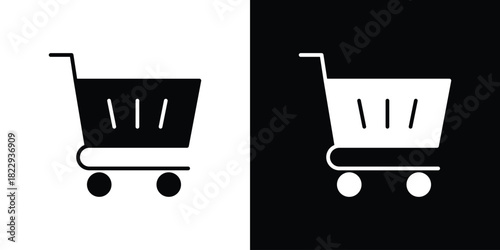 Shopping trolley icon Isolated. icon for logo, graphic design and more.