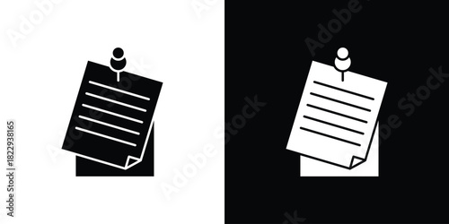 Sticky note icon Isolated. icon for logo, graphic design and more.