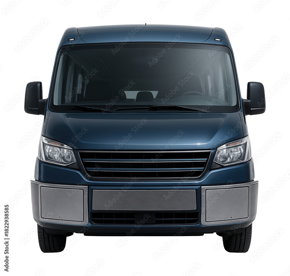 Naklejka premium Minibus featuring built-in external storage compartments.