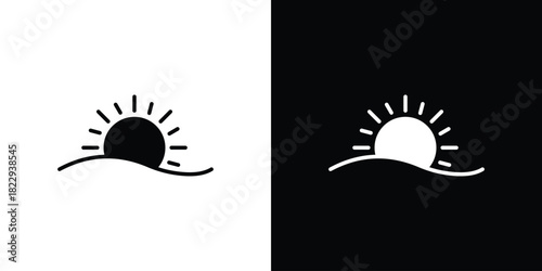 Sunrise icon Isolated. icon for logo, graphic design and more.