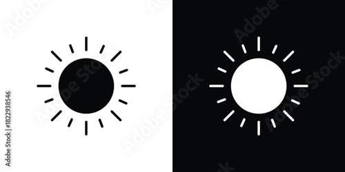 Sun icon Isolated. icon for logo, graphic design and more.