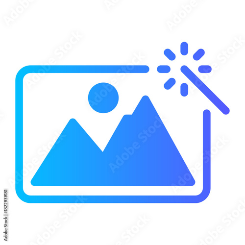photo editing gradient icon