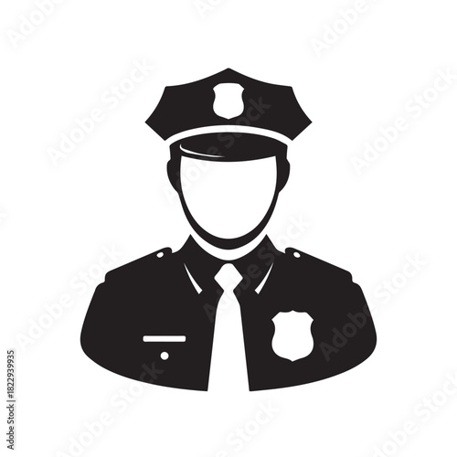 police symbol vector for signage app and web interfaces