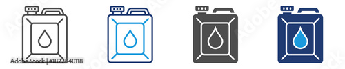 oil canister icon set multiple style