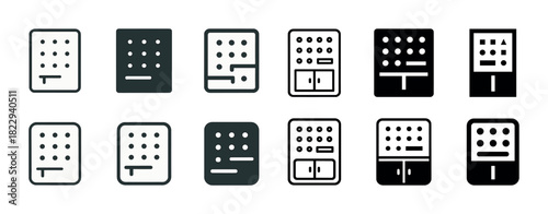 Eye chart icons: diverse styles and designs in black and white