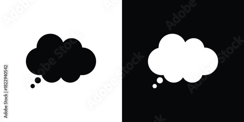 Think bubble icon Isolated. icon for logo, graphic design and more.