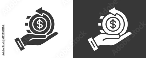 Saving Icon Set Vector Collection Isolated In Black And White
