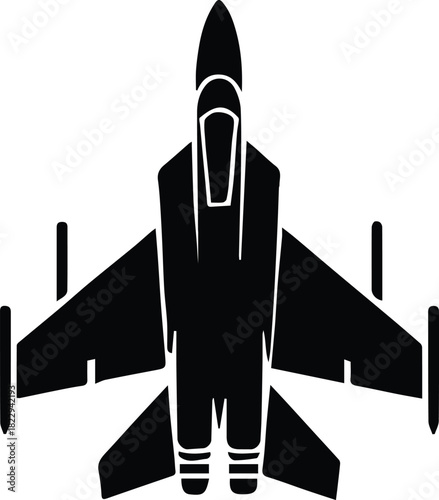 jet aircraft silhouette icon aviation logo concept vector