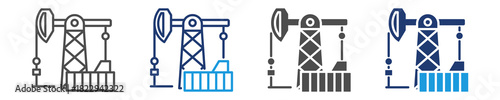 petroleum icon set multiple style