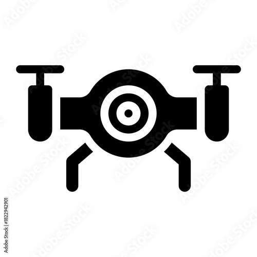 camera drone glyph icon